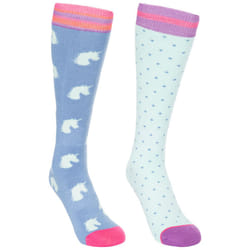 Trespass Replicate Kids Ski Socks Knee Length - 2-3 Years, Bluebell / Aqua