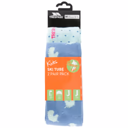 Trespass Replicate Kids Ski Socks Knee Length - 2-3 Years, Bluebell / Aqua
