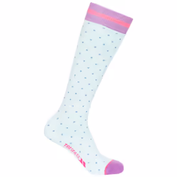 Trespass Replicate Kids Ski Socks Knee Length - 2-3 Years, Bluebell / Aqua
