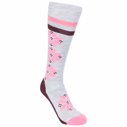 Trespass Womens Ski Socks Snowfall - 3/6, Grey Melange