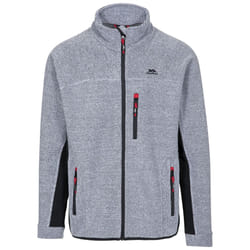 Trespass Mens Fleece Jacket Full Zip Jynx - L, Platinum Stripe