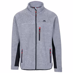 Trespass Mens Fleece Jacket Full Zip Jynx - XL, Platinum Stripe