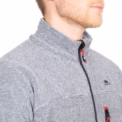 Trespass Mens Fleece Jacket Full Zip Jynx - XL, Platinum Stripe
