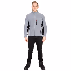 Trespass Mens Fleece Jacket Full Zip Jynx - XL, Platinum Stripe
