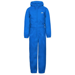 Trespass Kids Rainsuit Waterproof Button - 3-4 Years, Blue