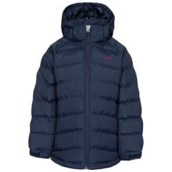 Trespass Girls Padded Jacket Hooded Amira - 3-4 Years, Navy