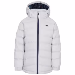 Trespass Girls Padded Jacket Hooded Amira - 3-4 Years, Pale Grey