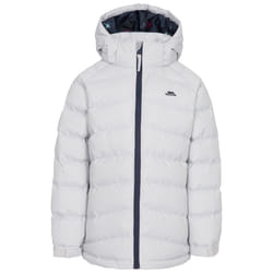 Trespass Girls Padded Jacket Hooded Amira - 3-4 Years, Pale Grey