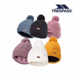 Trespass Womens Pom Pom Hat Knitted Beanie Zyra