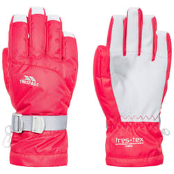 Trespass Kids Ski Gloves Padded Sherpa Lined Simms - 5/7, Red