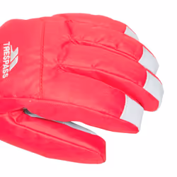 Trespass Kids Ski Gloves Padded Sherpa Lined Simms - 5/7, Red
