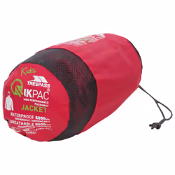 Trespass Qikpac X Waterproof Packaway Jacket - 7-8 Years, Cassis