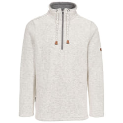 Trespass Mens Sweatshirt 1/2 Zip Falmouthfloss - M, Off White