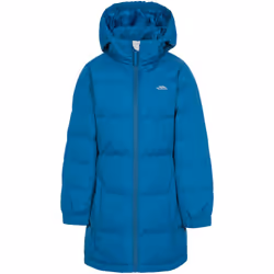 Trespass Girls Tiffy Full Zip Padded Winter Warm Hooded Insulated Jacket Coat - 2-3 Yrs, Blue