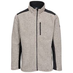 Trespass Mens Fleece Jacket Full Zip Faratino - XS, Truffle Stripe