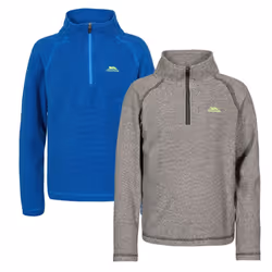 Trespass Boys 1/2 Zip Fleece Pullover Top Keynote - 3-4 Years, Dark Navy