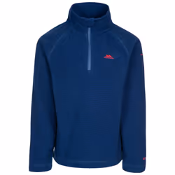 Trespass Boys 1/2 Zip Fleece Pullover Top Keynote - 9-10 Years, Dark Navy
