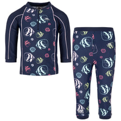 Trespass Kids 2 Piece Swimwear Costume Smiley - 9-10 Years, Fish Print