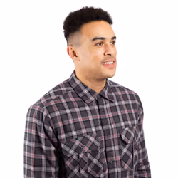 Trespass Mens Long Sleeved Check Shirt Rapeseed - XXXL, Dark Grey Check