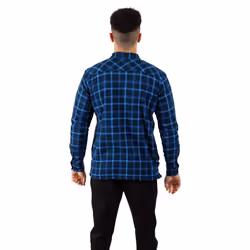 Trespass Mens Long Sleeved Check Shirt Rapeseed - S, Dark Blue Check