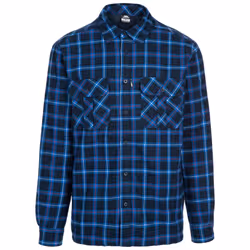 Trespass Mens Long Sleeved Check Shirt Rapeseed - XL, Dark Blue Check