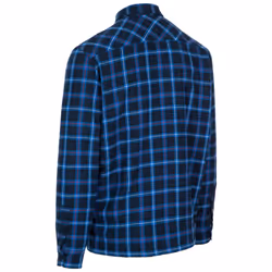 Trespass Mens Long Sleeved Check Shirt Rapeseed - XXXL, Dark Blue Check