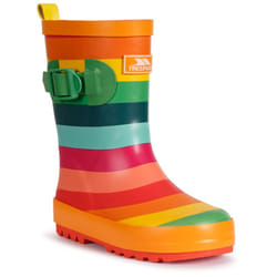 Trespass Kids Welly Boot Wellies Puddle - 9, Rainbow Stripe