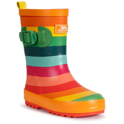 Trespass Kids Welly Boot Wellies Puddle - 13, Rainbow Stripe