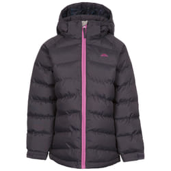 Trespass Girls Padded Jacket Hooded Amira - 5-6 Years, Dark Grey