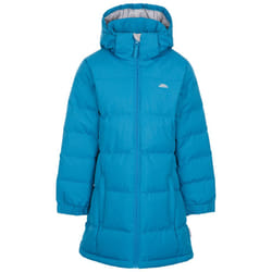 Trespass Girls Padded Jacket Hooded Tiffy - 2-3 Years, Rich Teal