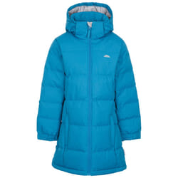 Trespass Girls Padded Jacket Hooded Tiffy - 3-4 Years, Rich Teal
