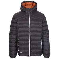 Trespass Mens Down Jacket Packaway Whitman II - L, Black / Rust