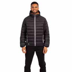 Trespass Mens Down Jacket Packaway Whitman II - XL, Black / Rust