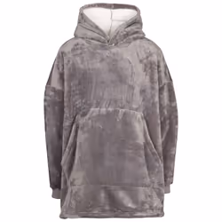 Trespass Unisex Oversized Fleece Hoodie Cosiness - EACH, Storm Grey
