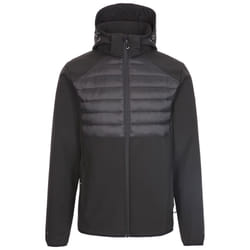 Trespass Mens Softshell Jacket Zip Off Hood Lenek - S, Black