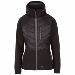 Trespass Womens Softshell Jacket Hood Elvira - 14, Black