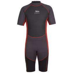 Trespass Mens Wetsuit Short 3mm Back Zipper Argon - S, Black
