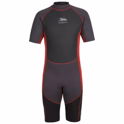 Trespass Mens Wetsuit Short 3mm Back Zipper Argon - XS, Black