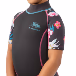Trespass Girls Short Wetsuit Short Posie - 3-4 Years, Dark Grey