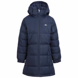 Trespass Girls Padded Jacket Hooded Tiffy - 2-3 Years, Navy