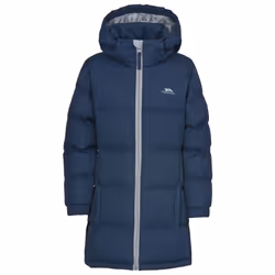 Trespass Girls Padded Jacket Hooded Tiffy - 3-4 Years, Navy