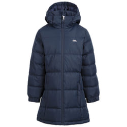 Trespass Girls Padded Jacket Hooded Tiffy - 7-8 Years, Navy