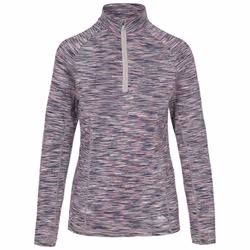 Trespass Womens Long Sleeve 1/2 Zip Pullover Edith - 8, Platinum Marl