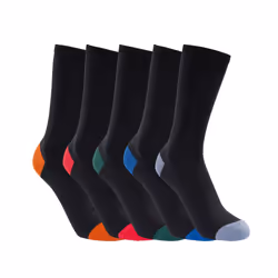 Trespass Unisex 5 Pair Pack Sock Solace - 7/11, Black