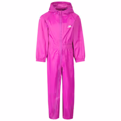 Trespass Kids Rainsuit Waterproof Button - 3-4 Years, Purple Orchid