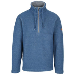 Trespass Mens Sweatshirt 1/2 Zip Falmouthfloss - S, Smokey Blue