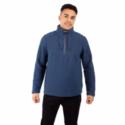 Trespass Mens Sweatshirt 1/2 Zip Falmouthfloss - S, Smokey Blue