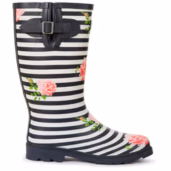Trespass Womens Wellie Boots Full Length Elena - 6, Floral Stripe