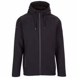 Trespass Mens Fleece Full Zip Hoodie Sheelane - L, Black Marl
