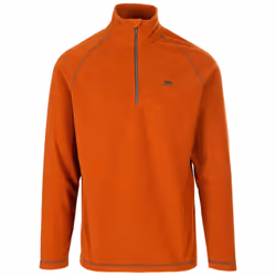 Trespass Mens 1/2 Zip Fleece Pullover Keynote - S, Burnt Orange